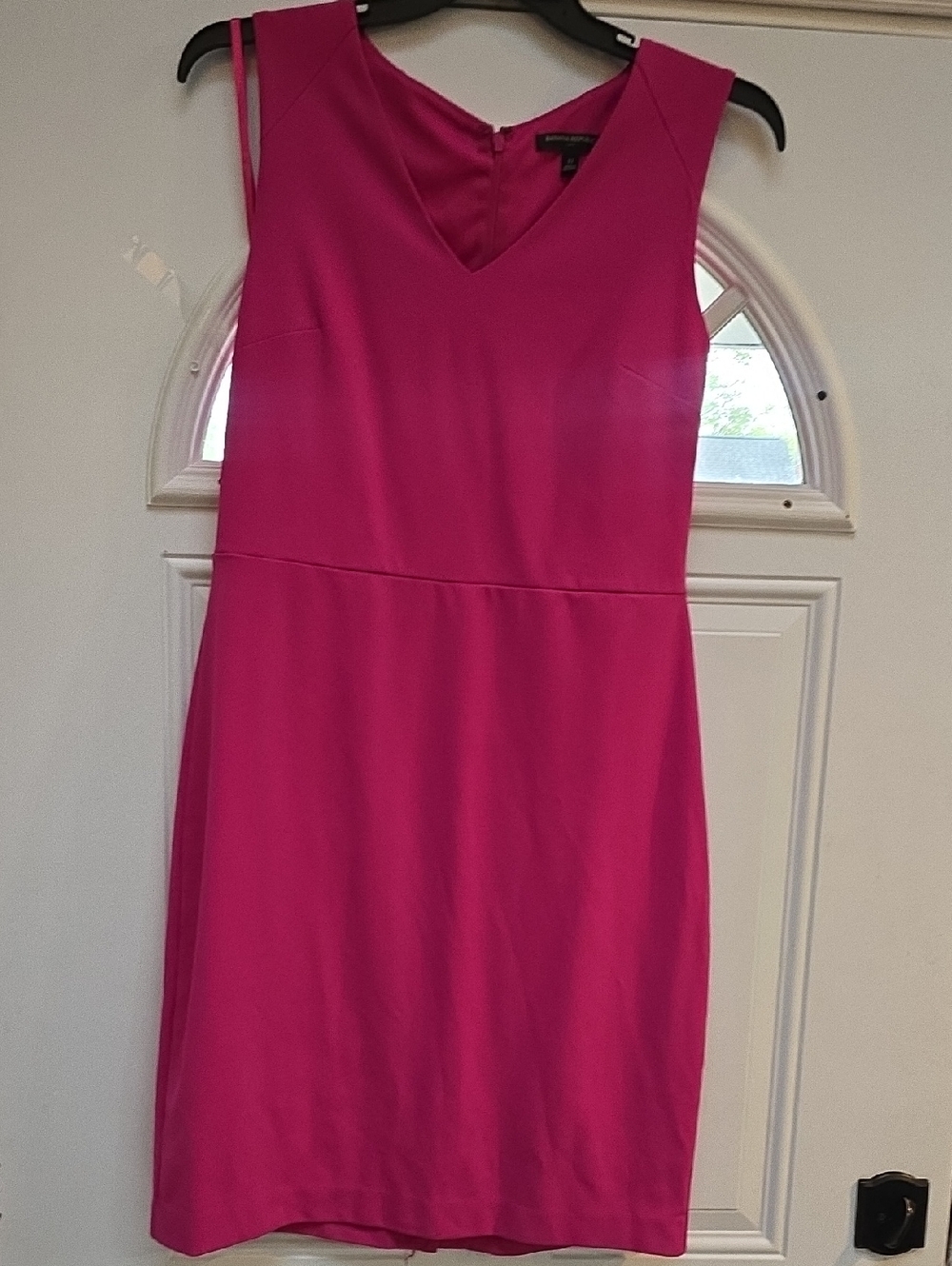 Banana Republic Hot Pink Sleeveless V-Neck Mini Dress